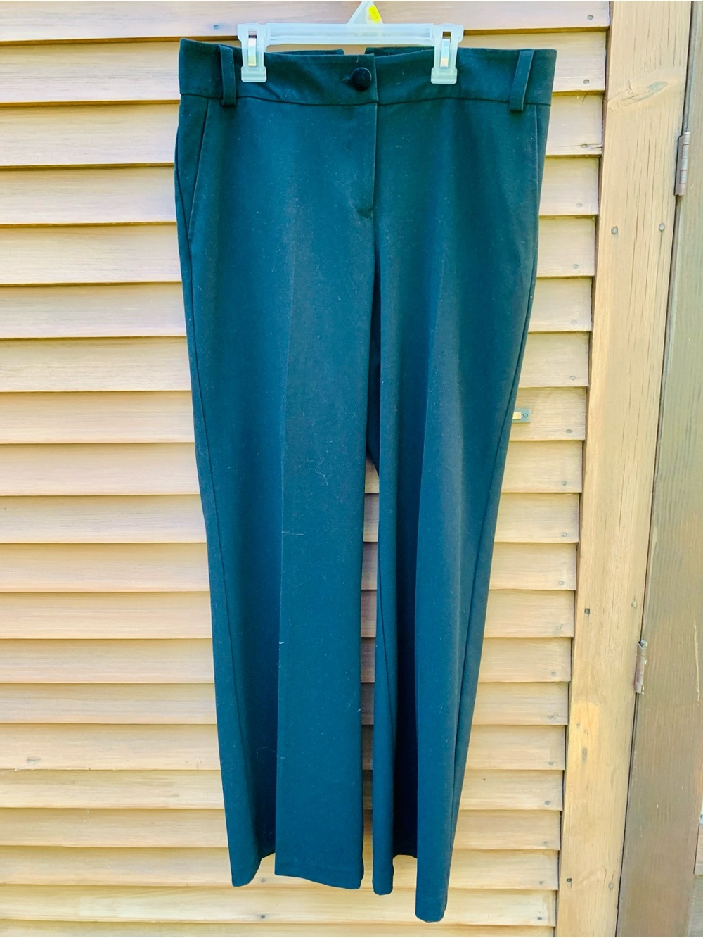 Ninety Black Straight-Leg Dress Trousers